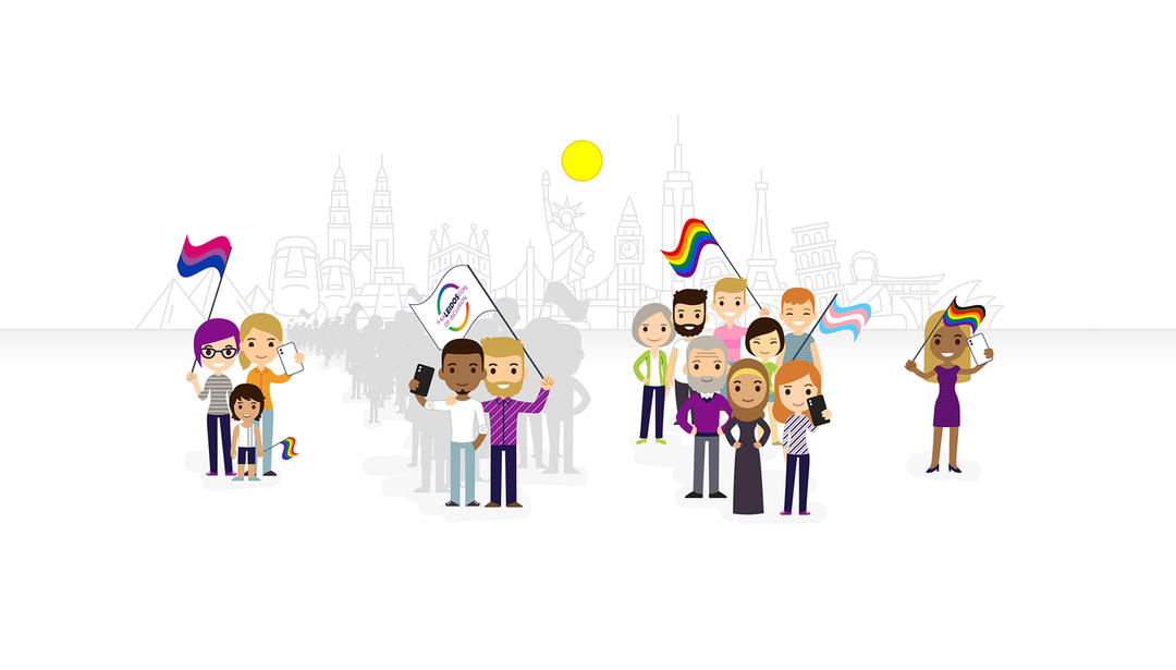 pride families and individuals cartoon