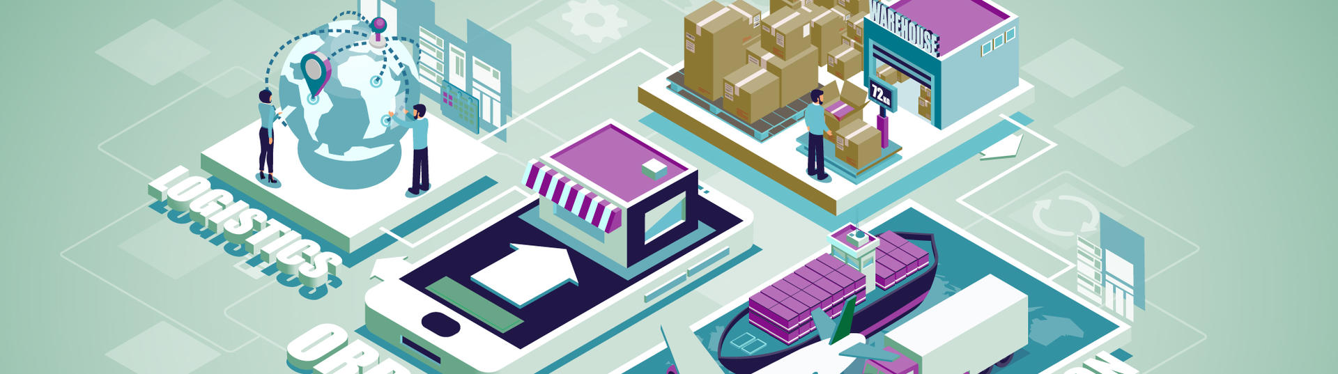 UK logistics animation graphic