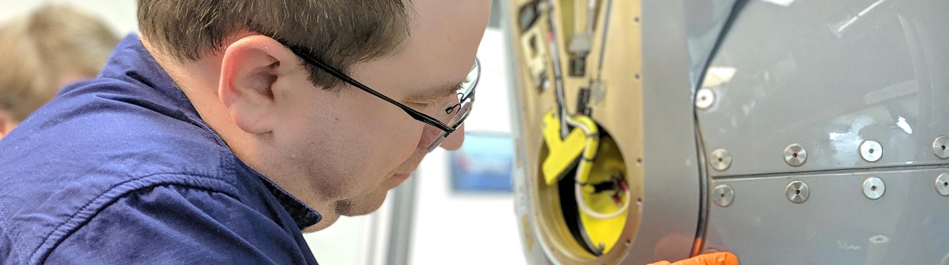 Man working on machine