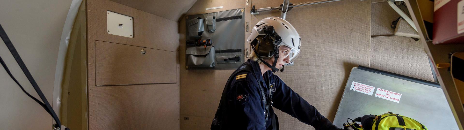 Woman preparing to drop supplies off.