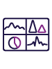 Graph with charts icon