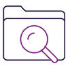 folder with magnifying glass icon
