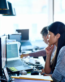 women working in an office