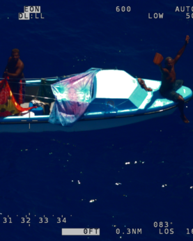 A boat in the ocean