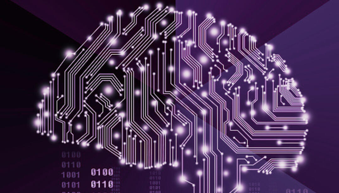 stock image of a brain-like computer board