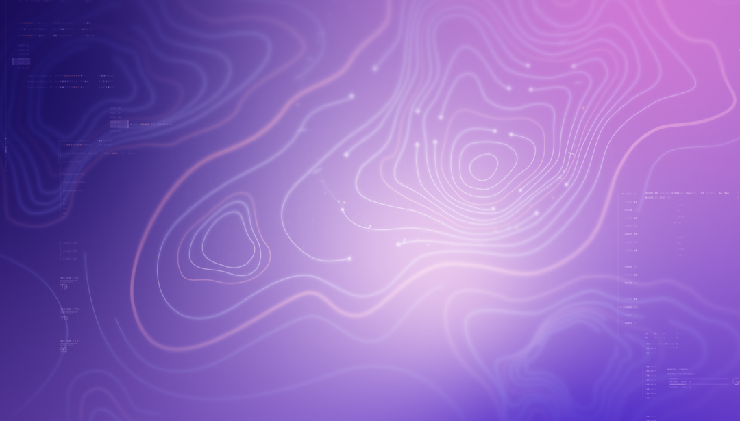 geospatial map image against a purple background 