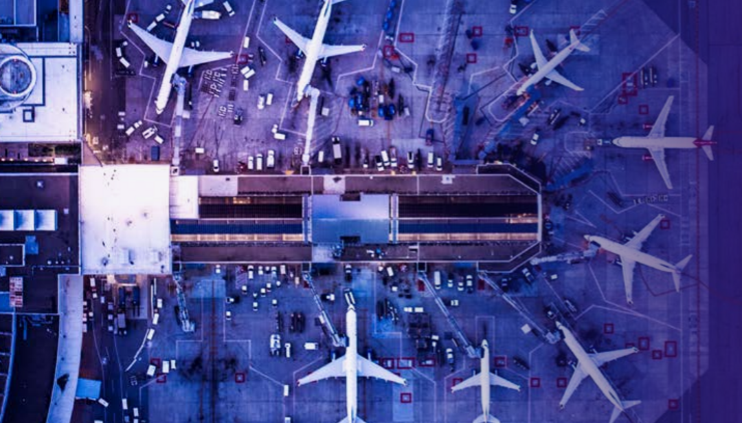 Outside layout of an airport