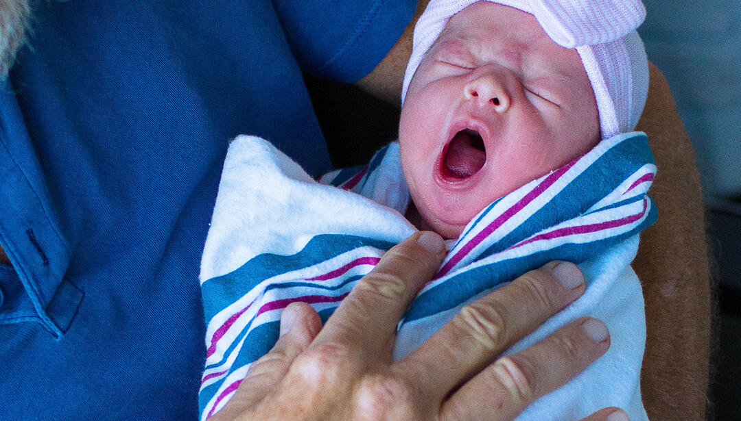 baby yawning