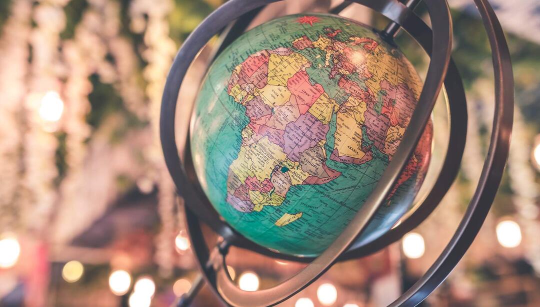 globe showing Africa