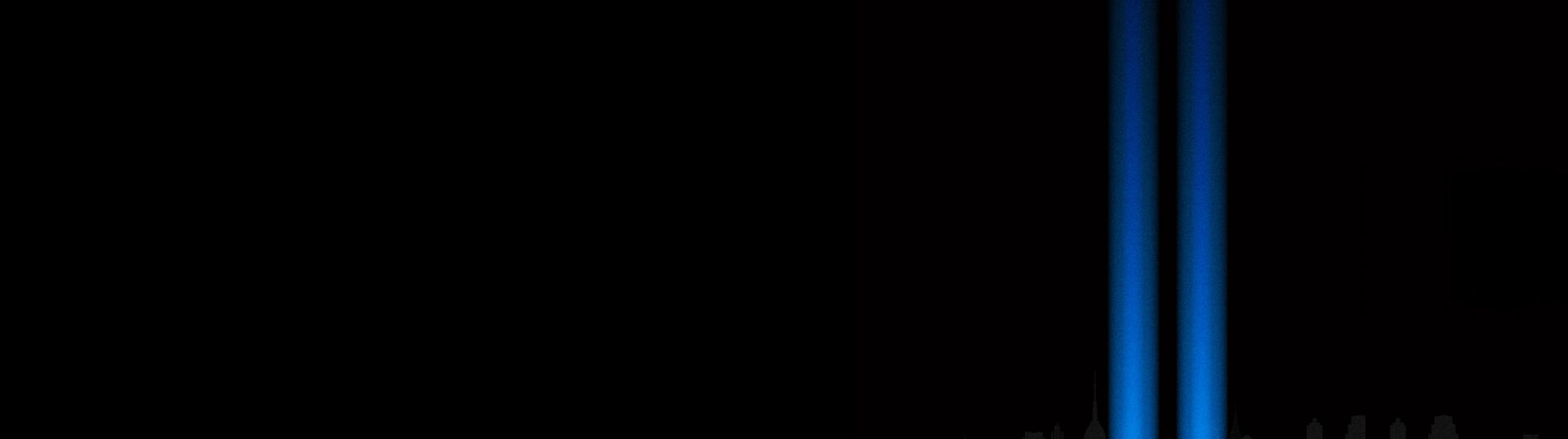 Blue lights over NYC