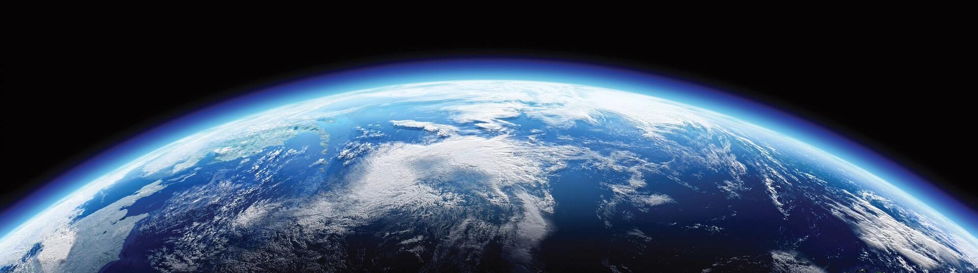 The Earth Space Planet 3D illustration background. City lights on planet.