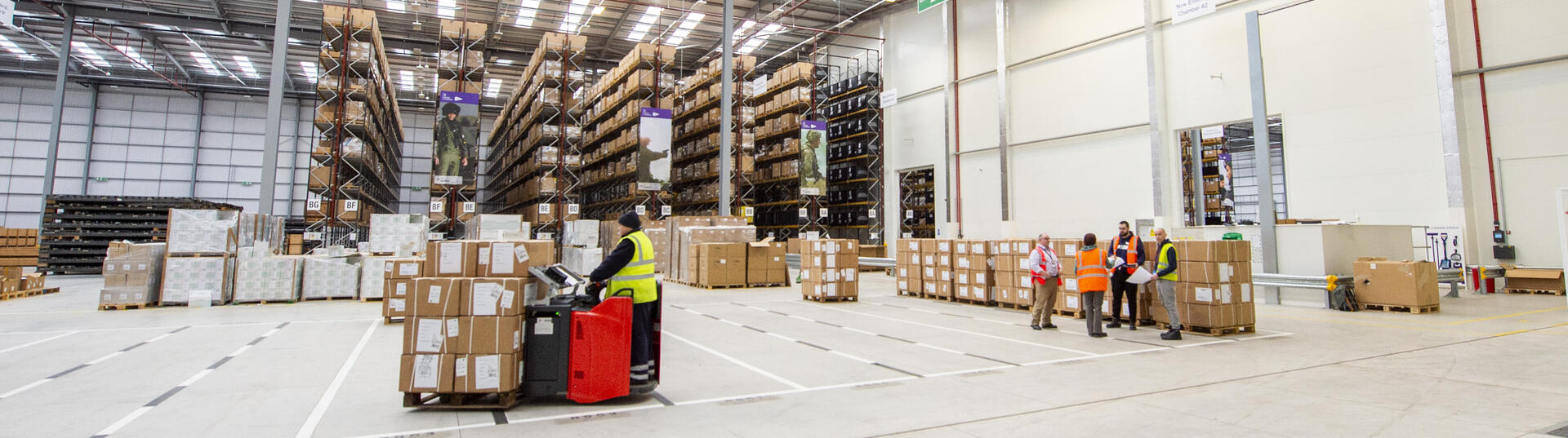 UK DFC warehouse racks and boxes