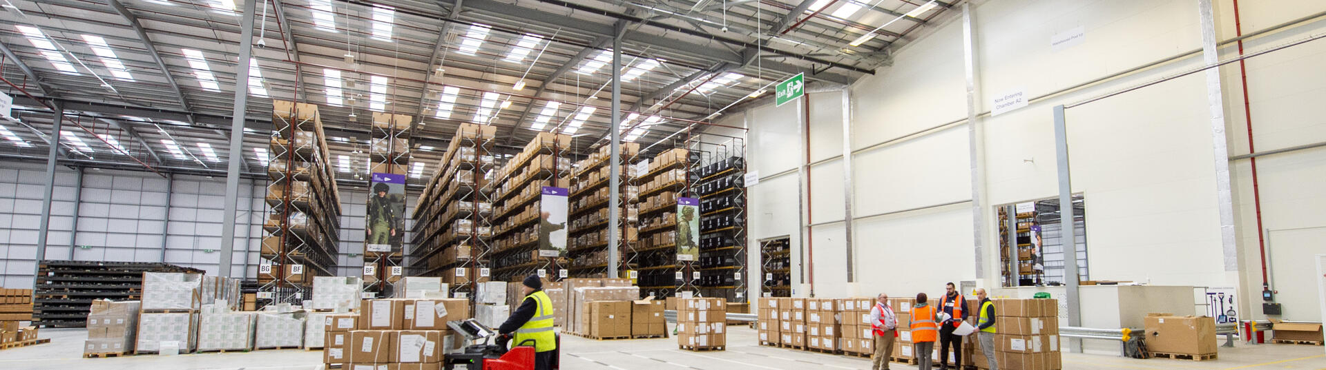 UK DFC warehouse racks and boxes