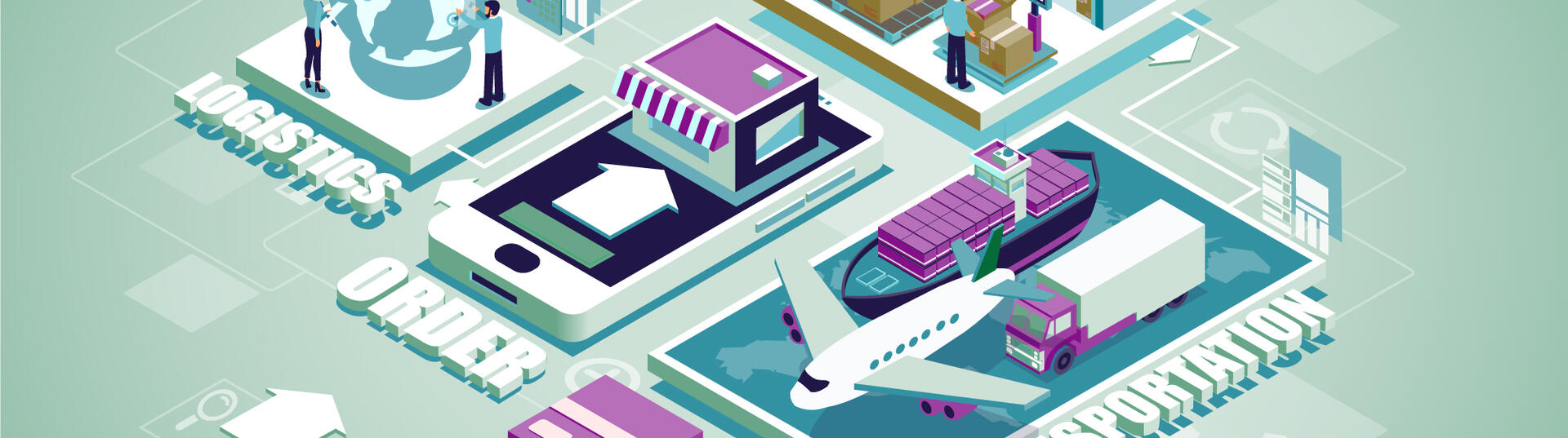 UK logistics animation graphic