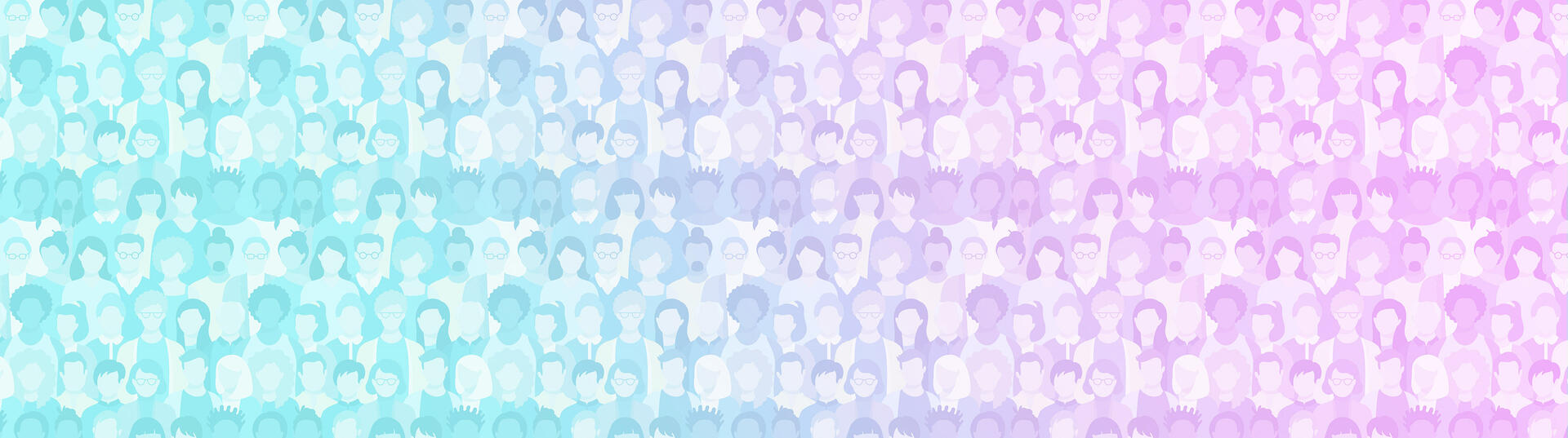 People icons with gradient over