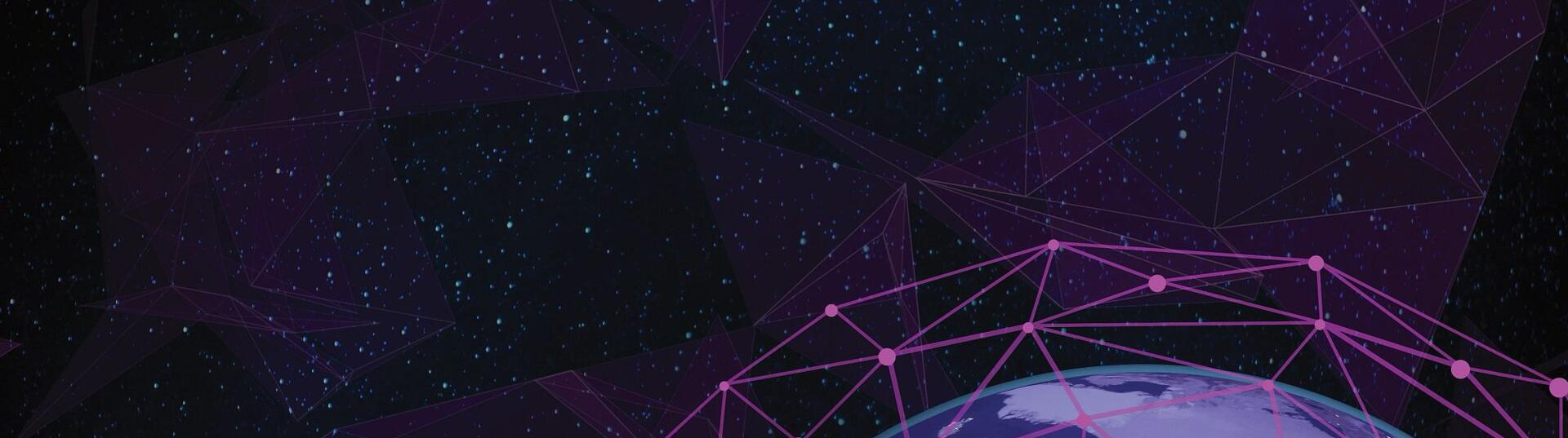 Image of planet with connection lines