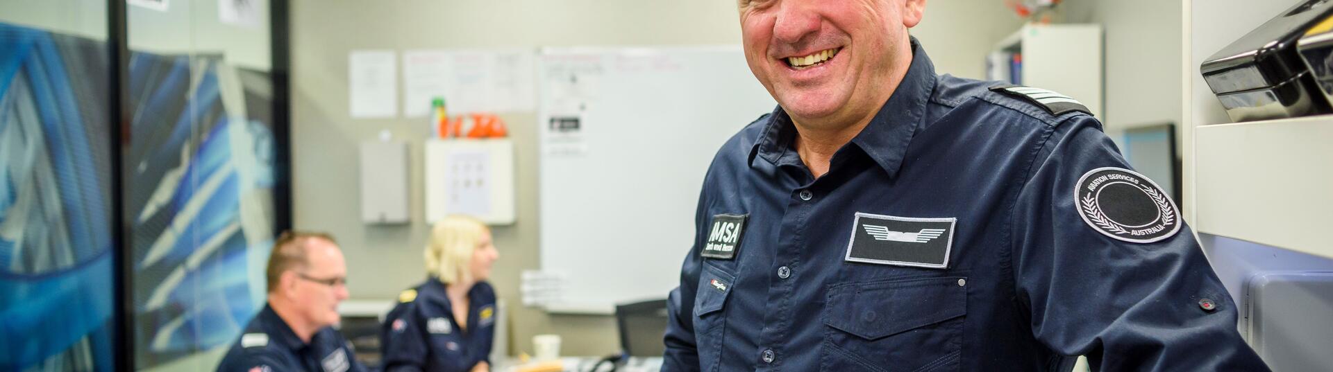 Man smiling at camera