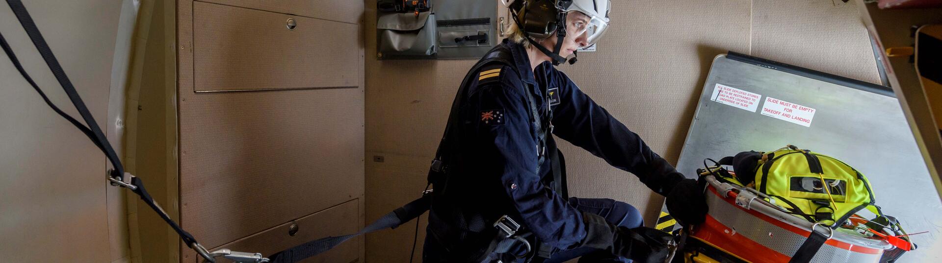 Woman preparing to drop supplies off.