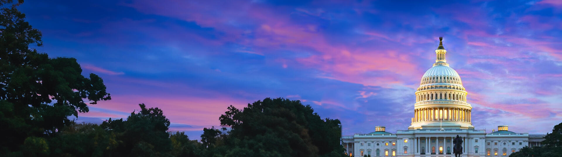 capitol building at sunset