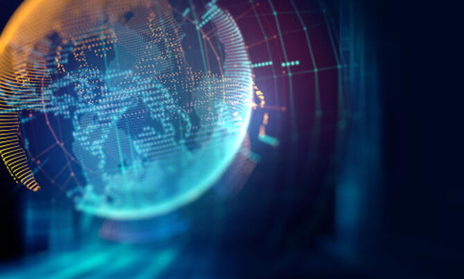 earth futuristic technology abstract background illustration