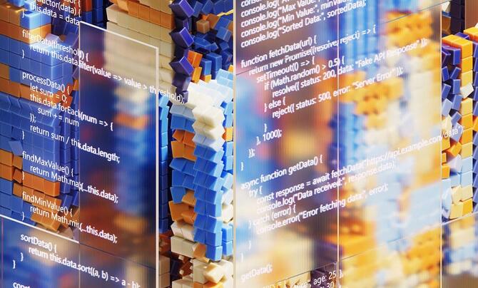 Abstract software coding image