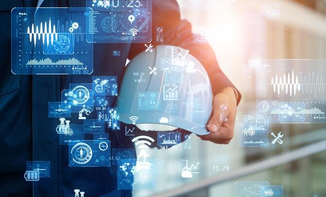 Abstract image showing AI in energy engineering