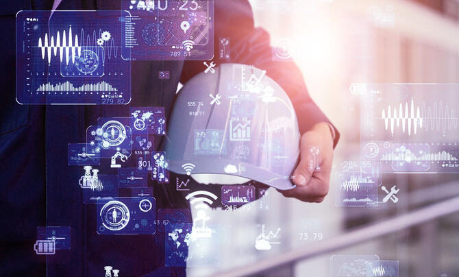 Abstract image showing AI in energy engineering