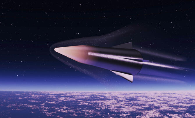 hypersonic missile rendering