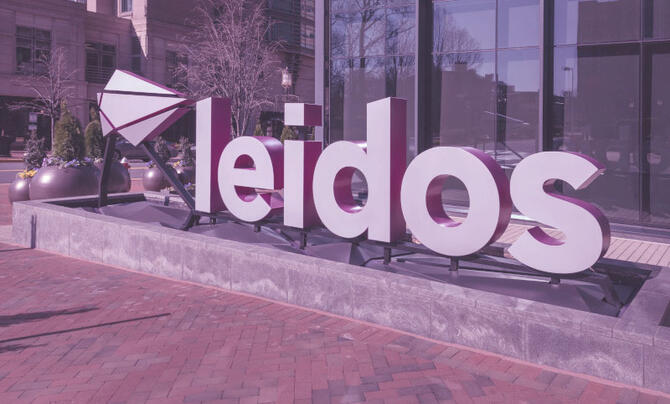 leidos building sign at GHQ