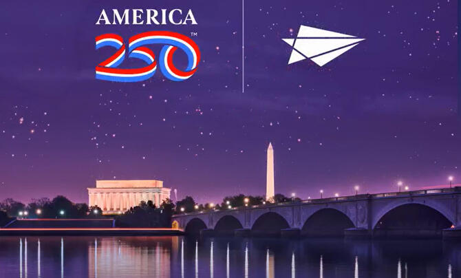 Stars against a purple sky with A250 logo and leidos