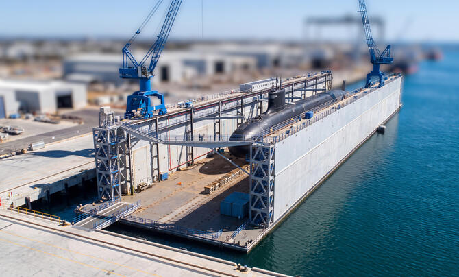 Dry dock rendering