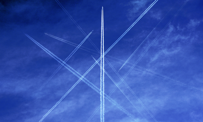 Planes flying in the sky