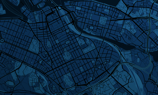 Engineer's aerial map of city