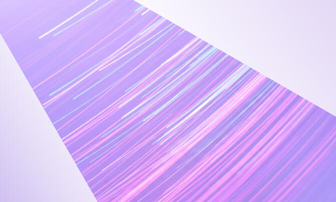 Abstract purple and pink background with diagonal streaks of light suggesting fast-moving digital data.