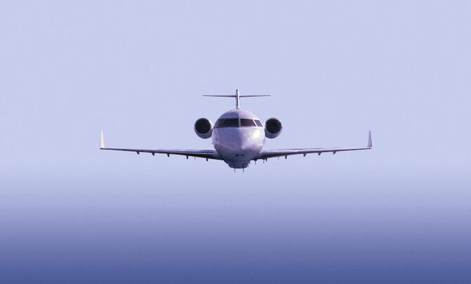 Leidos-operated Challenger 650 LSMA aircraft used for special mission support using unique technology for customer requirements.