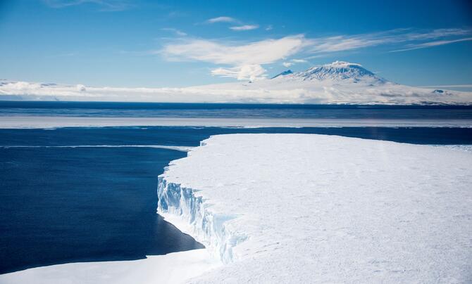 glacier floating in Antarctica