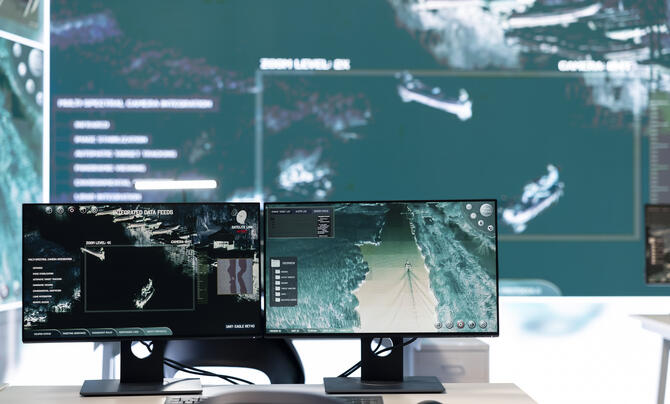 Federal Agency Command Center Equipped with Surveillance