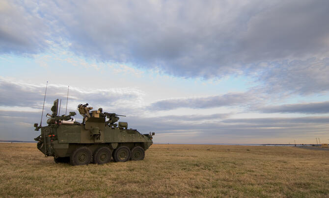 Tank in a field
