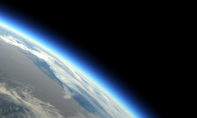view of Earth from outer space