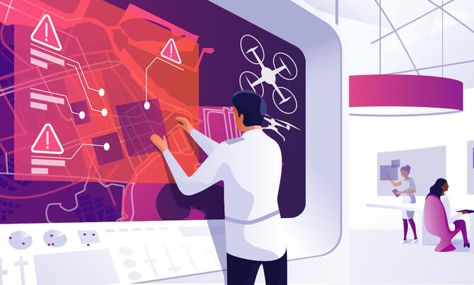 illustration of AI workspace