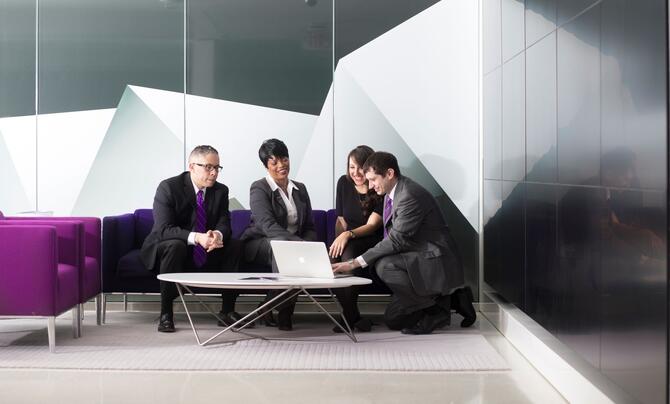 Leidos employees meeting