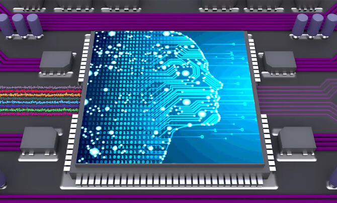 graphic showing data technology concept
