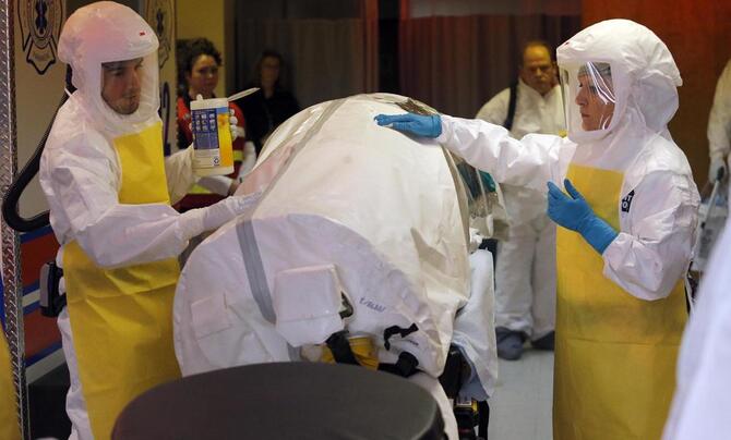 Trainees at the Center for Domestic Preparedness during an exercise