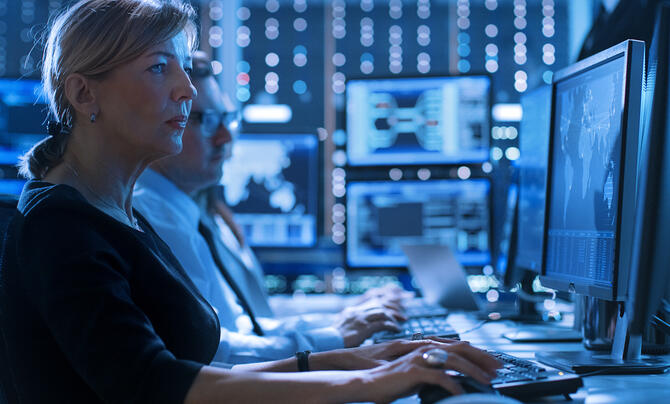 Female managing network operations