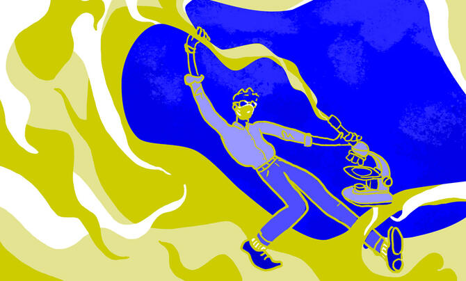 Illustration representing health-focused scientific research