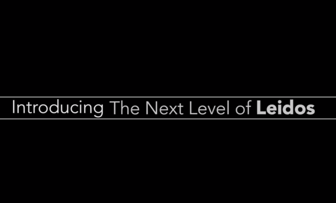 text that says "introducing the next level of Leidos"