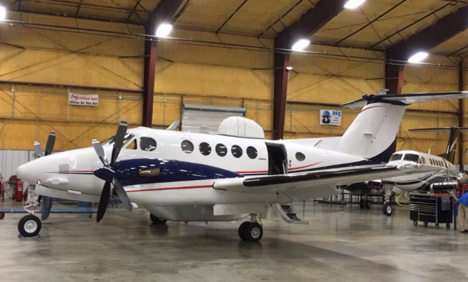 plane in hanger