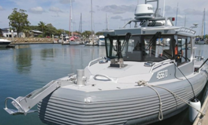 Boat used to survey ocean