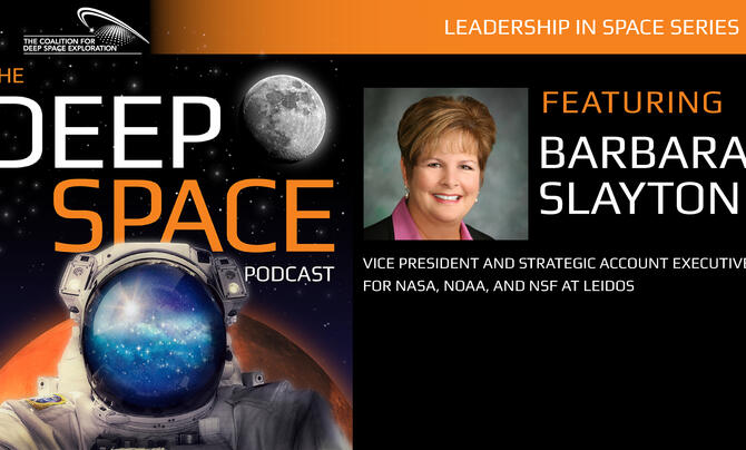 Deep Space graphic with Barbara Slayton