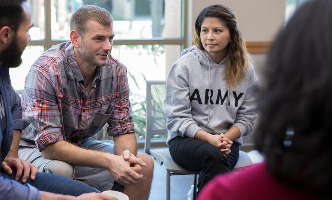 Veteran therapy circle